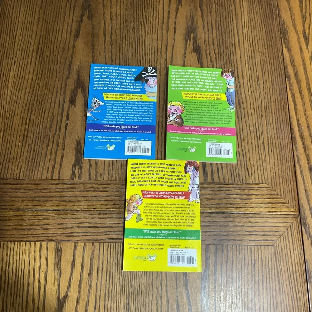 Young Children's Chapter Book Sets: 6 Horrid Henry and 2 Captain Underpants